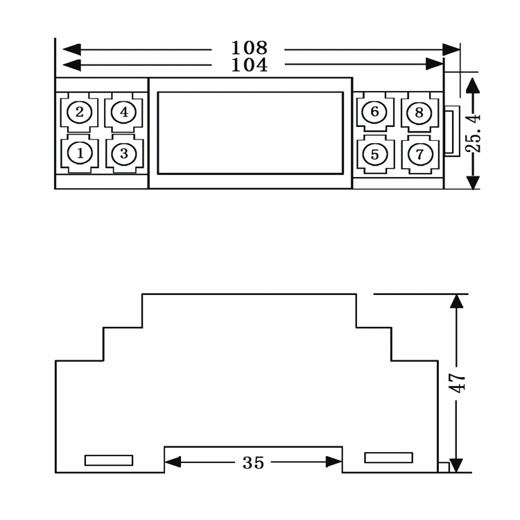 AC Voltage Transducer 380V to 4-20mA Voltage and Current Signals.